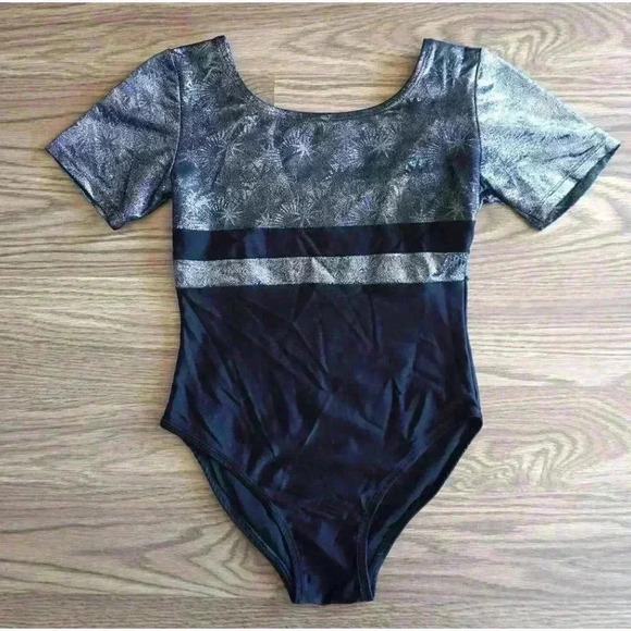 Body Language Short Sleeve Leotard, Size YJ - Picture 1 of 11
